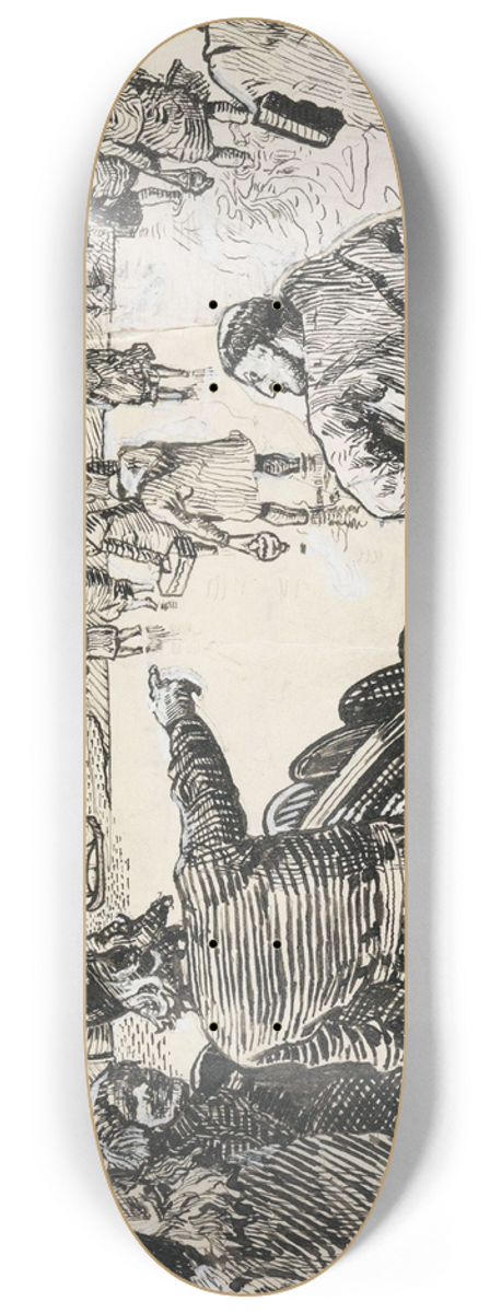 Christian Krohg - Hacon the Jarl shot upon Land all the Priests and Learned Men 8.25 inch art skate deck