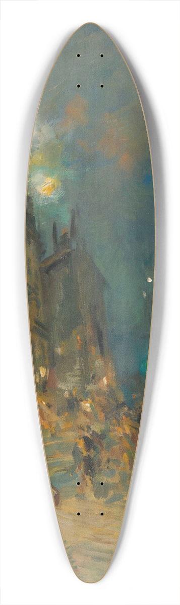 Konstantin Alexeevich Korovin - Marseilles Quay By Night 39.3 inch art pintail longboard deck