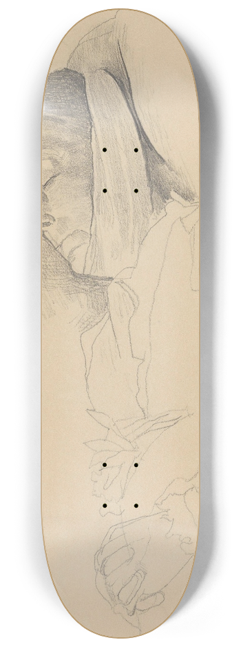 Christian Krohg - Kvinne p ddsleiet 8.25 inch art skate deck