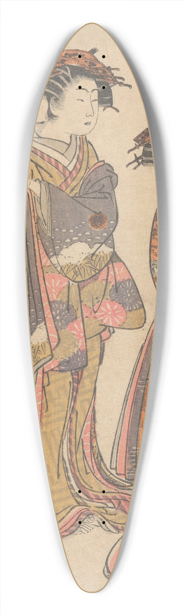 Korysai Isoda - Courtesans of Ieda-ya 39.3 inch art pintail longboard deck