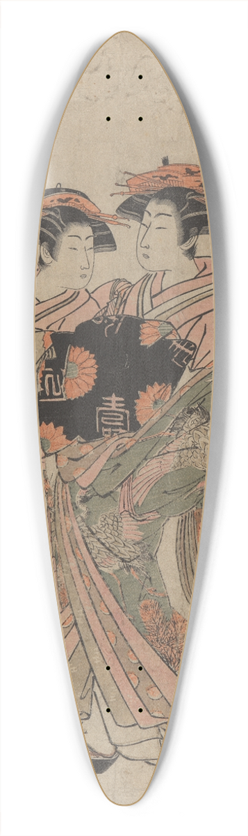 Korysai Isoda - First Duty of Hiinagata Wakana (Hiinagata Wakana no hatsumoy) 39.3 inch art pintail longboard deck