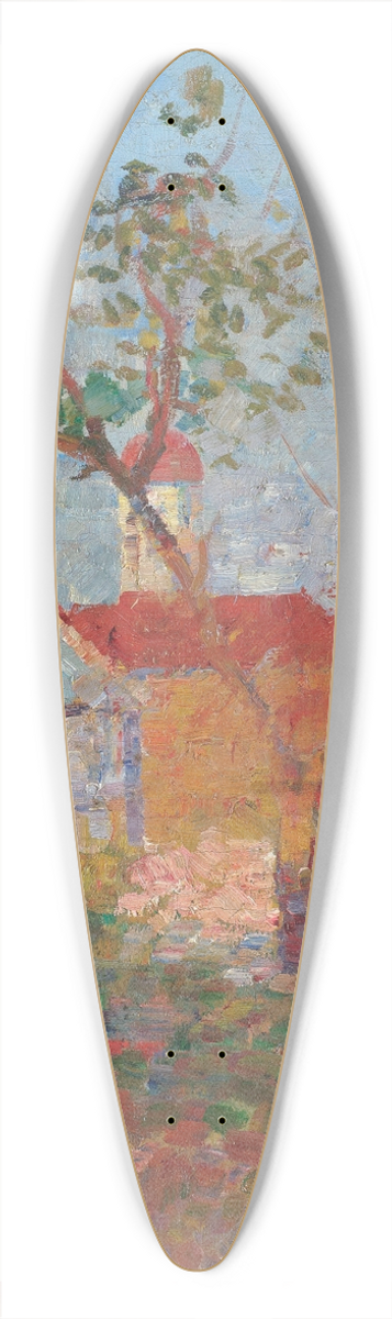 Kosta Milievi - The Church of St. Sava 39.3 inch art pintail longboard deck