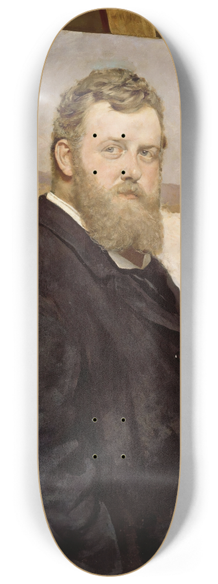 Christian Krohg - Portrait of the Painter Frits Thaulow 8.25 inch art skate deck