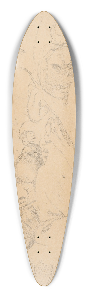 Kthe Kollwitz - Frau im Bett mit ihrem Kind 39.3 inch art pintail longboard deck