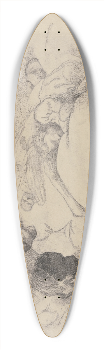 Kthe Kollwitz - Unemployment 39.3 inch art pintail longboard deck