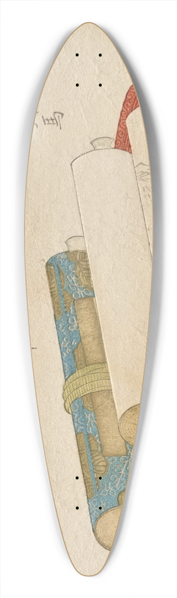 Kubo Shunman - Antique Shop, from the series Famous Goods of Edo byShunman 39.3 inch art pintail longboard deck