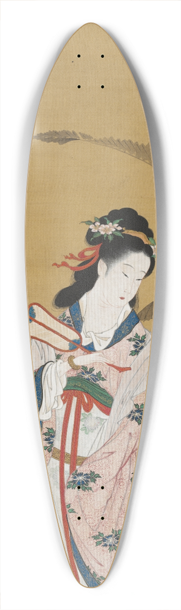 Kubo Shunman - Chinese Beauty 39.3 inch art pintail longboard deck