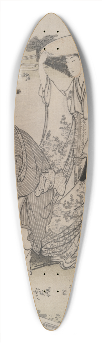 Kubo Shunman - Province of Musashi; Six TamaRivers 39.3 inch art pintail longboard deck