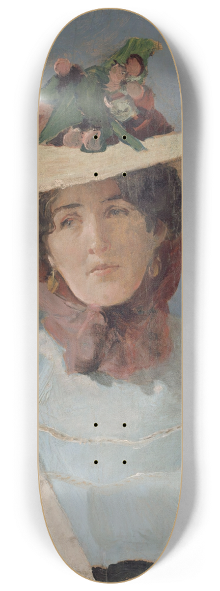 Christian Krohg - Portrett av skuespillerinnen Agnes Mowinckel 8.25 inch art skate deck