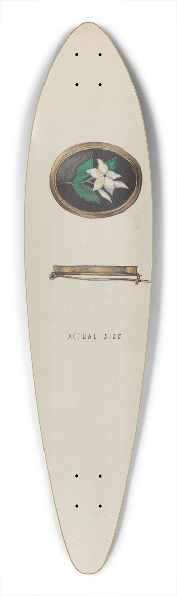 Kurt Melzer - Brooch 39.3 inch art pintail longboard deck