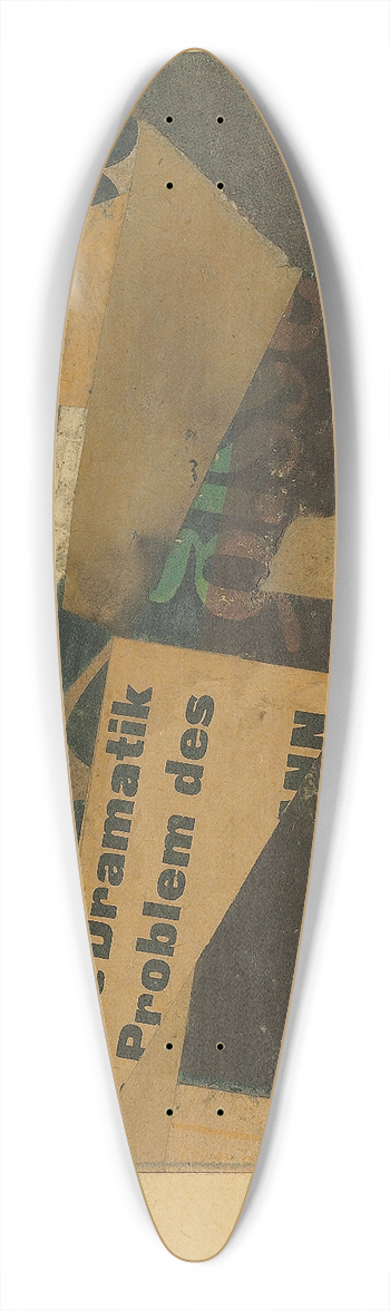 Kurt Schwitters - Mz 221. Dramatik 39.3 inch art pintail longboard deck
