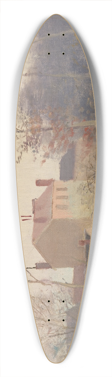 Ladislav Mednynszky - Autumn at the Edge of a City 39.3 inch art pintail longboard deck