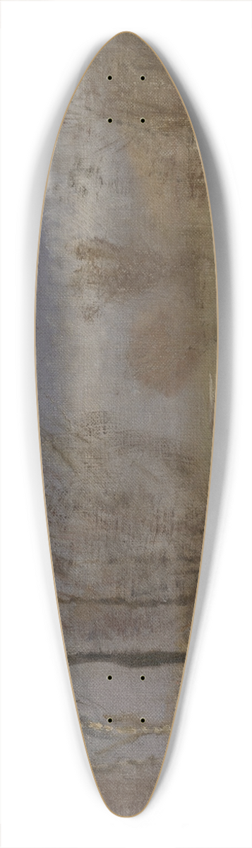 Ladislav Mednynszky - Early Evening Landscape with a River 39.3 inch art pintail longboard deck