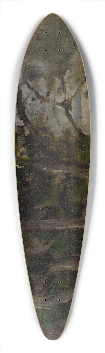 Ladislav Mednynszky - Early Evening Motif in a Park in Strky 39.3 inch art pintail longboard deck