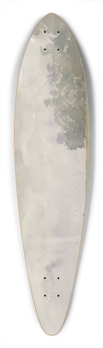 Ladislav Mednynszky - Field under the cloud 39.3 inch art pintail longboard deck