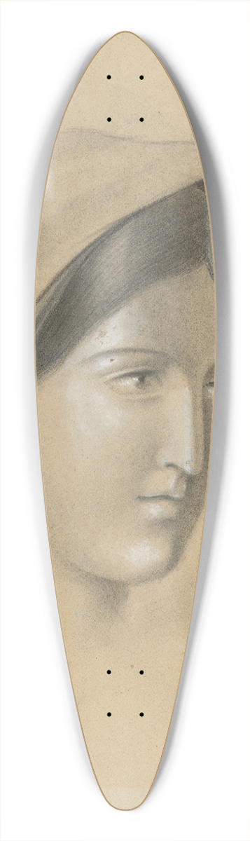Ladislav Mednynszky - Head of a Woman in a Scarf 39.3 inch art pintail longboard deck