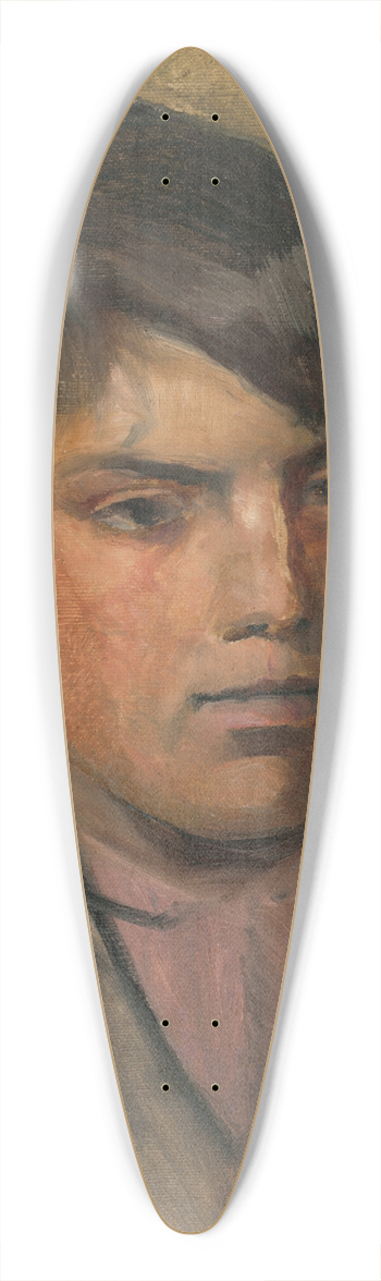 Ladislav Mednynszky - Head Study of a Boy in a Pink Shirt 39.3 inch art pintail longboard deck