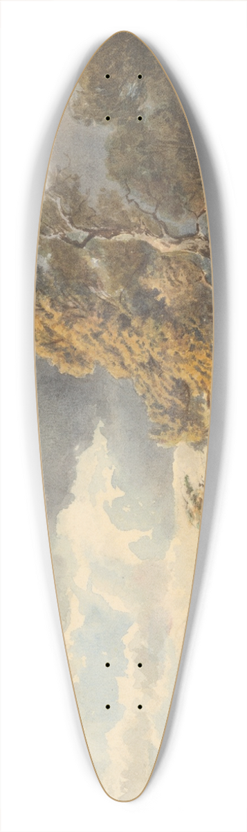 Ladislav Mednynszky - Lake in a Swiss Park 39.3 inch art pintail longboard deck