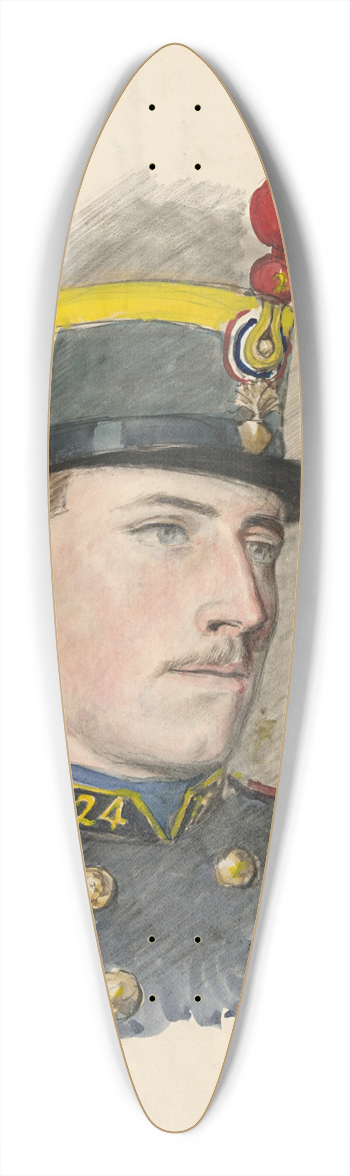 Ladislav Mednynszky - Portrait of a soldier 39.3 inch art pintail longboard deck