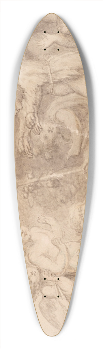 Lady Diana Beauclerk - Amorini Playing in a Woodland Setting 39.3 inch art pintail longboard deck