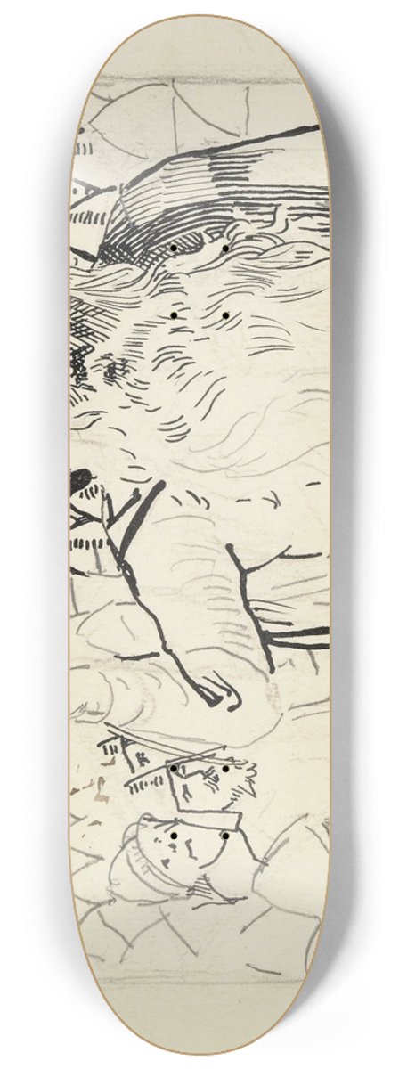 Christian Krohg - Torgny the Lawman at the Upsala thing 8.25 inch art skate deck
