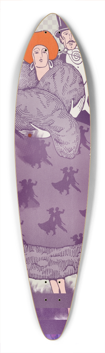 Lanny Sommese - 1980 charity ball 39.3 inch art pintail longboard deck