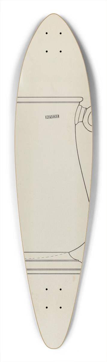 Lawrence Flynn - Silver Mug 39.3 inch art pintail longboard deck