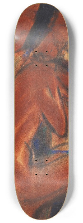 Christian Rohlfs - Akt, hockende Frau 8.25 inch art skate deck