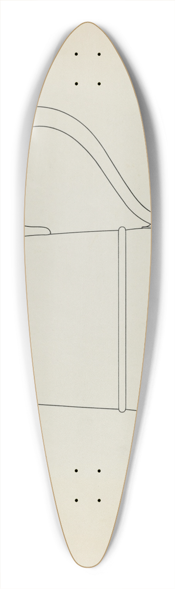 Lawrence Flynn - Silver Tankard 39.3 inch art pintail longboard deck