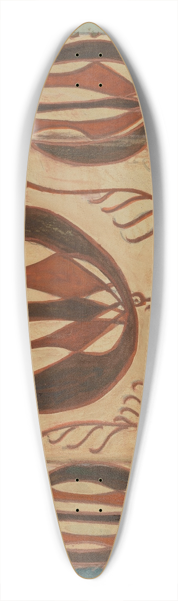 Lawrence Porth - Pa. German Plate 39.3 inch art pintail longboard deck