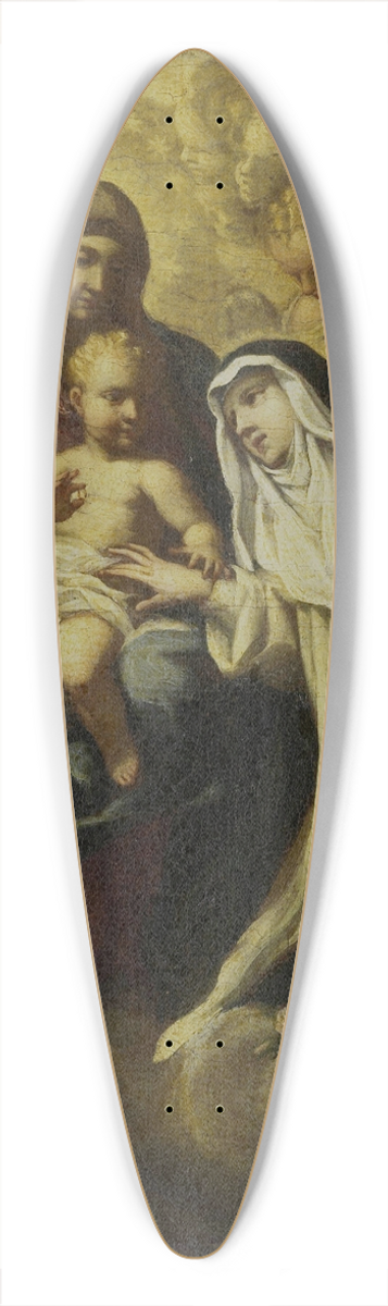 Lazzaro Baldi - The Mystic Marriage of St Rose of Lima 39.3 inch art pintail longboard deck