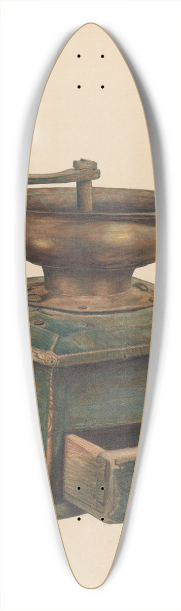Lelah Nelson - Coffee Mill 39.3 inch art pintail longboard deck