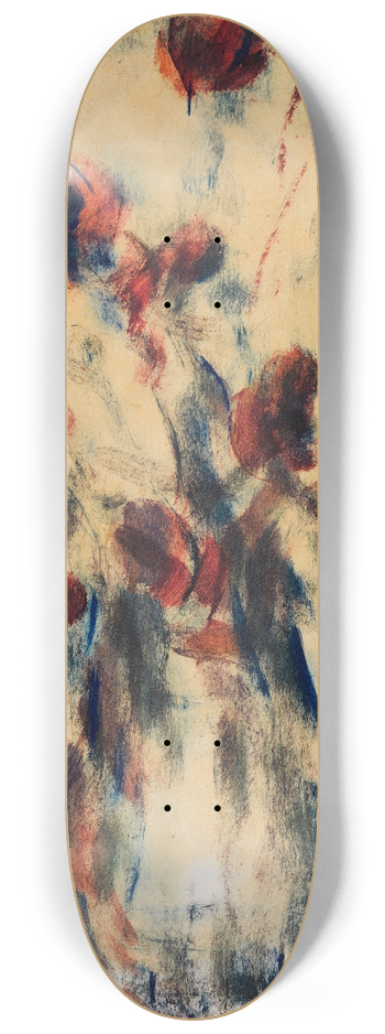 Christian Rohlfs - Feldmohn in blauer Vase 8.25 inch art skate deck