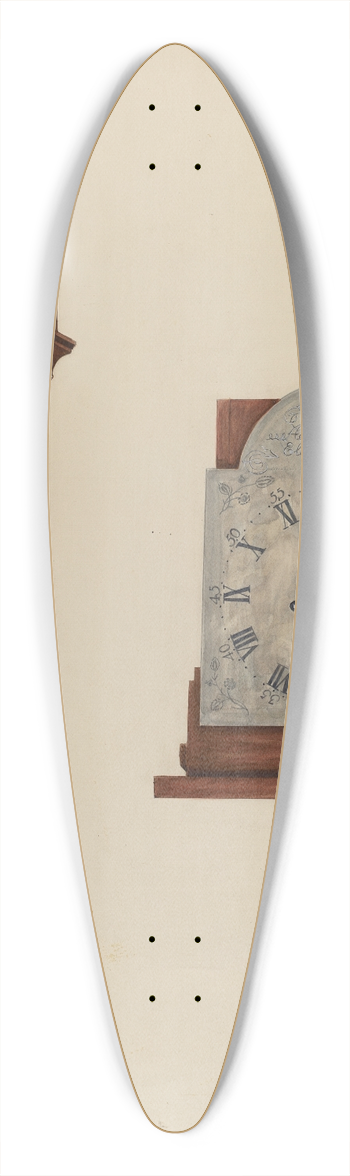 Leonard Battee - Clock 39.3 inch art pintail longboard deck