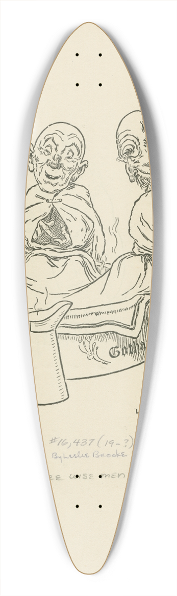 Leonard Leslie Brooke - Three wise men of Gotham 2 39.3 inch art pintail longboard deck