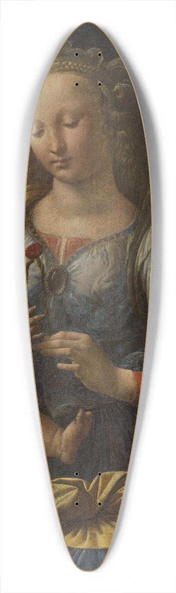 Leonardo da Vinci - Madonna of the Carnation 39.3 inch art pintail longboard deck