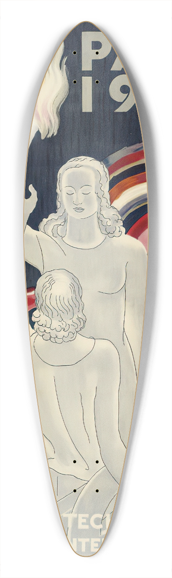 Leonetto Cappiello - Paris 1937 II 39.3 inch art pintail longboard deck