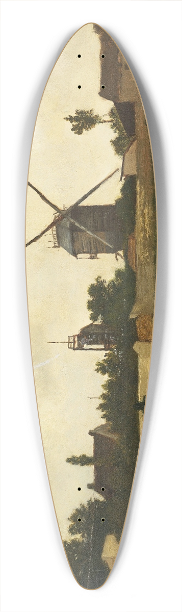 Leon Richet - Les Moulins de Montmartre 39.3 inch art pintail longboard deck