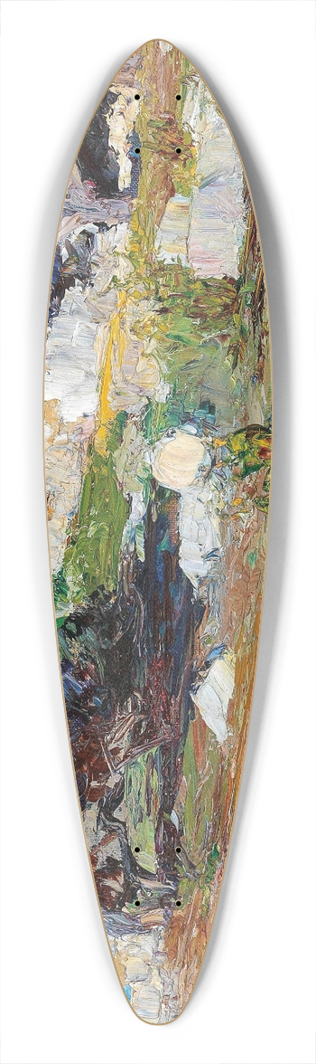 Leontine von Littrow - A Coastal Landscape 39.3 inch art pintail longboard deck