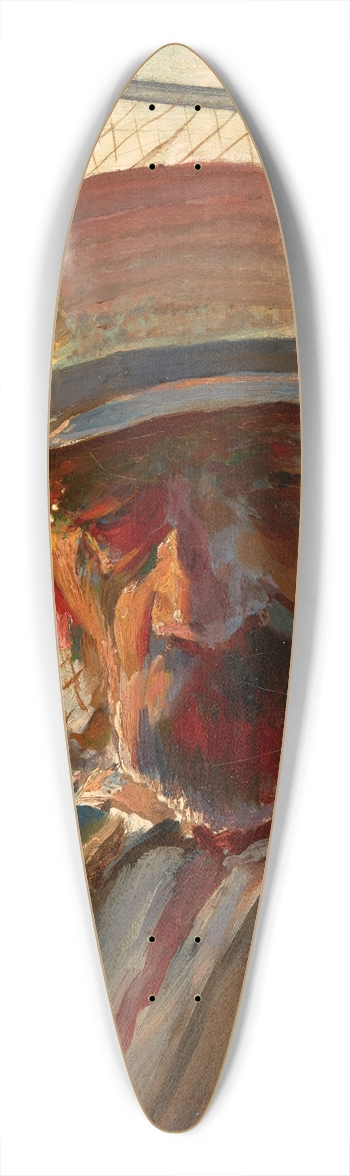 Leon Wyczkowski - Fisherman with a Net 39.3 inch art pintail longboard deck