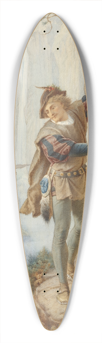 Leopold Bode - Illustration zu Schillers Berglied (linker Teil) 39.3 inch art pintail longboard deck