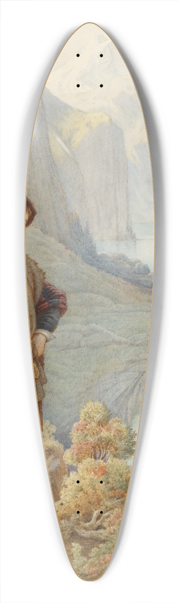 Leopold Bode - Illustration zu Schillers Berglied (rechter Teil) 39.3 inch art pintail longboard deck