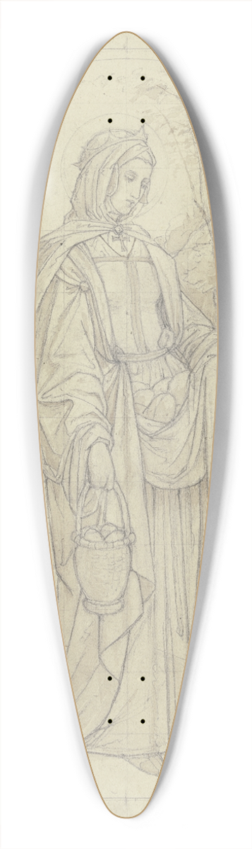 Leopold Bode - Saint Elisabeth 39.3 inch art pintail longboard deck