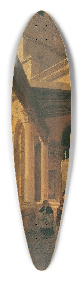 Leopold Ernst - Ansicht eines Sulenganges im Tempel der Diana zu Spalato 39.3 inch art pintail longboard deck