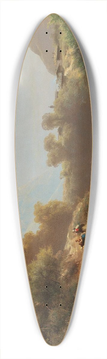 Leopold Heinrich Vscher - A view of Lofer and the Lofer Mountains 39.3 inch art pintail longboard deck