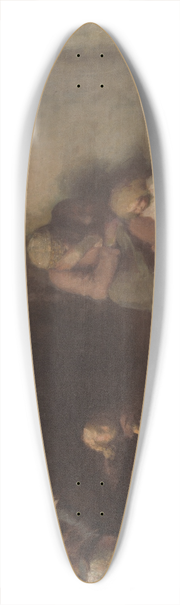 Leopold Horovitz - Figural composition 39.3 inch art pintail longboard deck