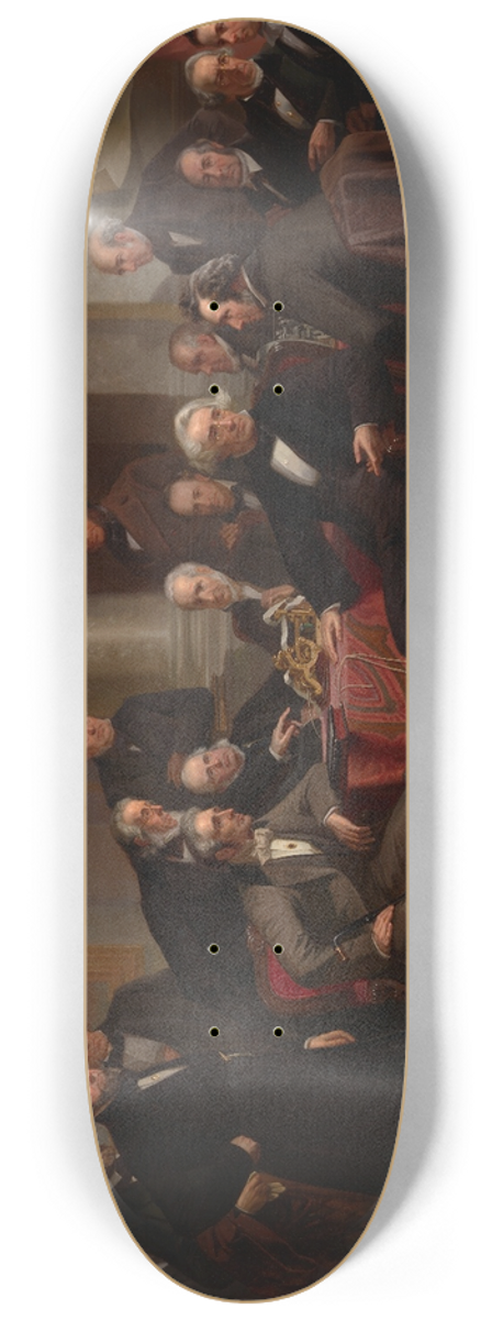 Christian Schussele - Men of Progress 8.25 inch art skate deck