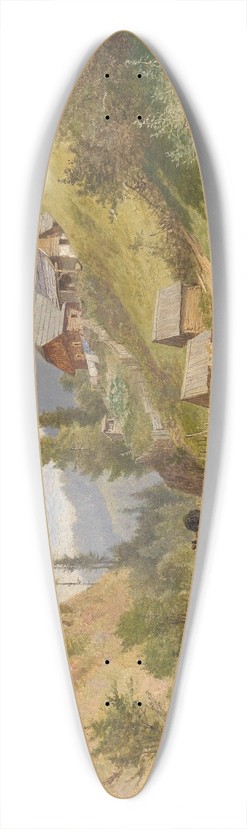 Leopold Munsch - Landschaft in Niedersterreich 39.3 inch art pintail longboard deck