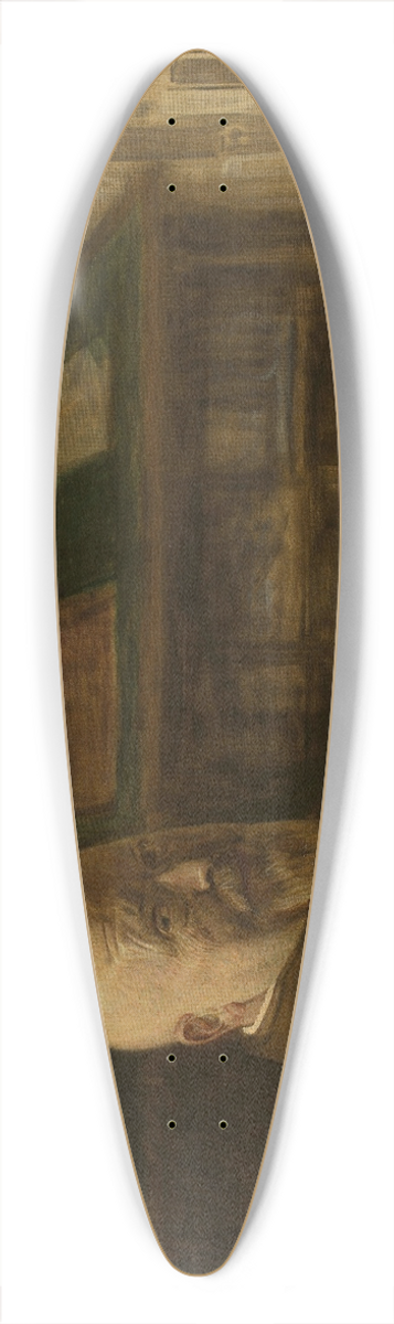 Leopold von Kalckreuth - Portrait of a man at the desk 39.3 inch art pintail longboard deck