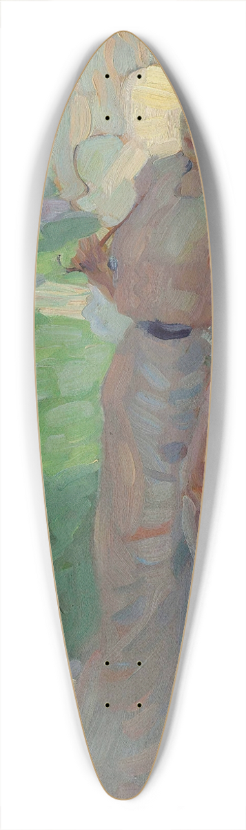 Leo Putz - A summer day in the Park 39.3 inch art pintail longboard deck